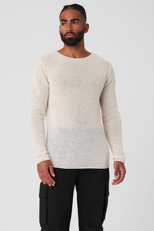 alo Men's Cashmere Reform Long Sleeve - Ivory
