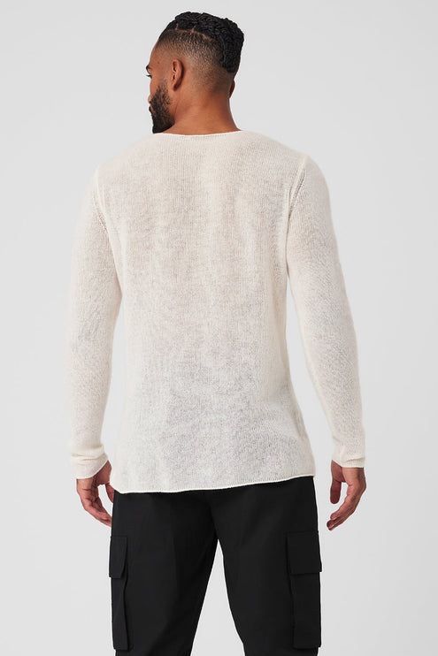 alo Men's Cashmere Reform Long Sleeve - Ivory