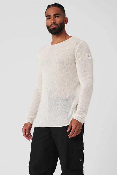 alo Men's Cashmere Reform Long Sleeve - Ivory