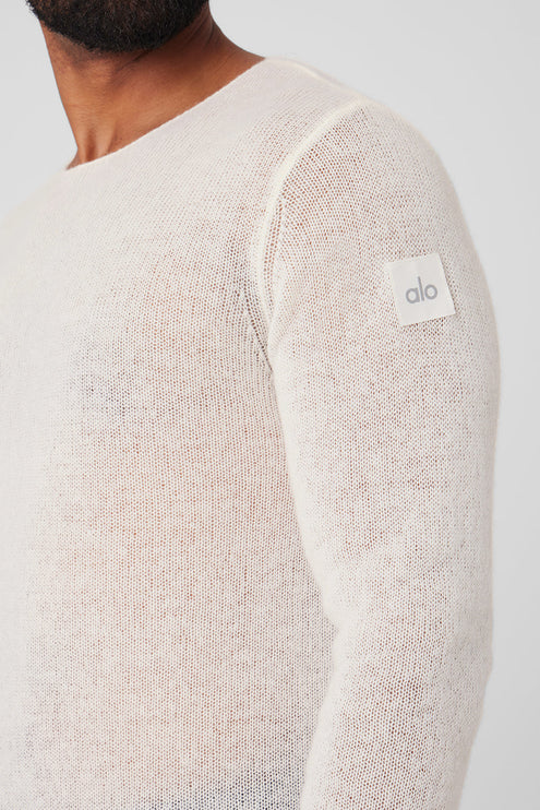 alo Men's Cashmere Reform Long Sleeve - Ivory