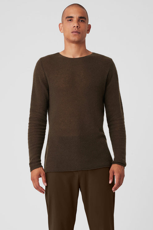 alo Men's Cashmere Reform Long Sleeve - Espresso