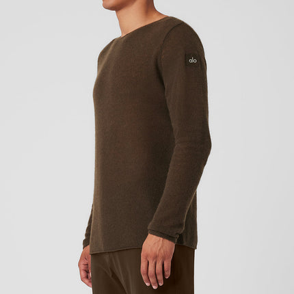 alo Men's Cashmere Reform Long Sleeve - Espresso