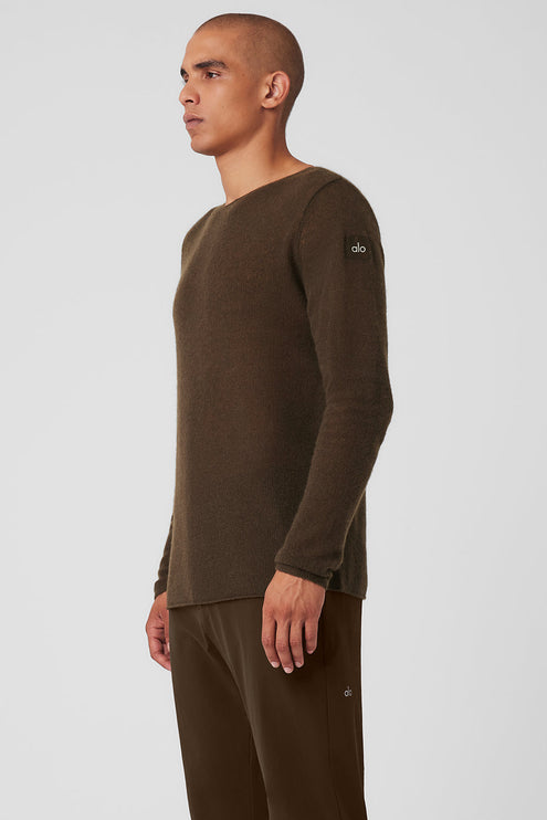 alo Men's Cashmere Reform Long Sleeve - Espresso