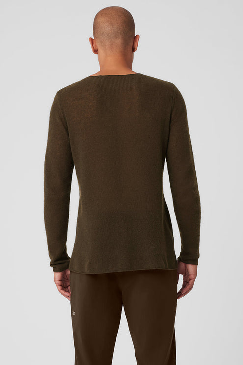 alo Men's Cashmere Reform Long Sleeve - Espresso