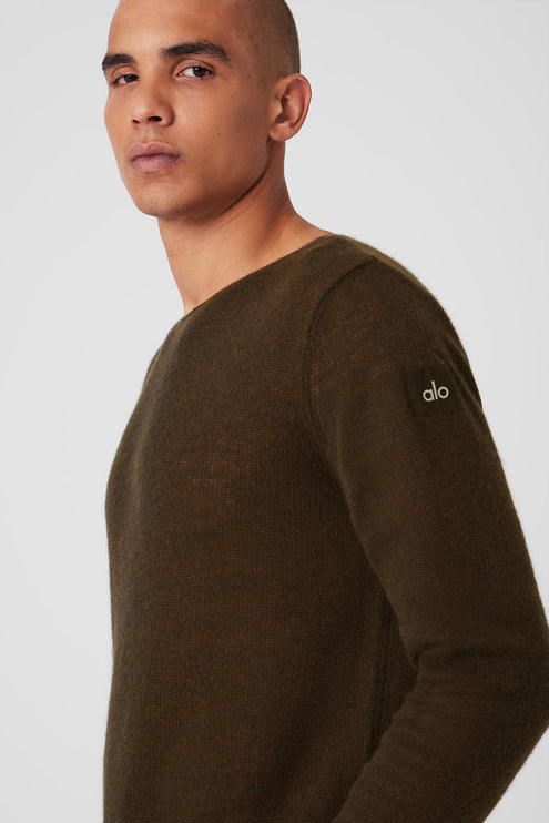 alo Men's Cashmere Reform Long Sleeve - Espresso