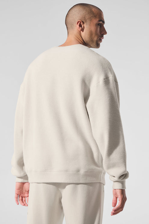 alo Men's Triumph Restore Crew Neck Sweatshirt - Bone