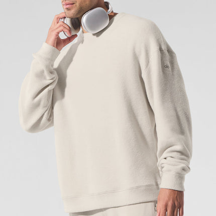 alo Men's Triumph Restore Crew Neck Sweatshirt - Bone