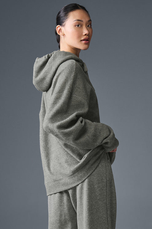 alo Women's Triumph Restore Hoodie - Grey Triblend