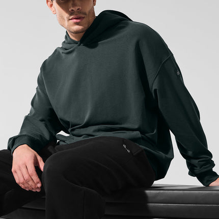 alo Men's Double Take Hoodie - Charcoal Green