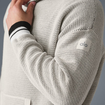 alo Men's Sports Club Sweater Knit Hoodie - Bone