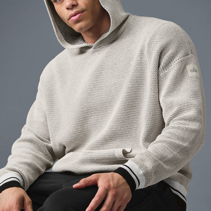 alo Men's Sports Club Sweater Knit Hoodie - Bone