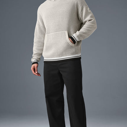 alo Men's Sports Club Sweater Knit Hoodie - Bone