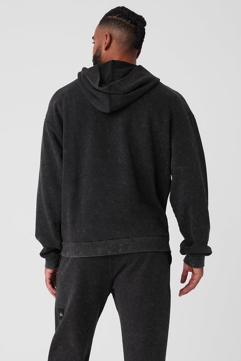 alo Men's Chill Vintage Wash Hoodie - Black Wash