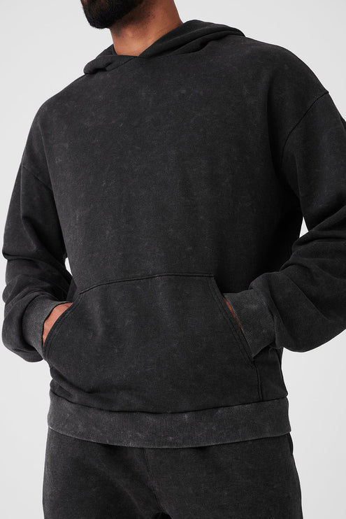 alo Men's Chill Vintage Wash Hoodie - Black Wash
