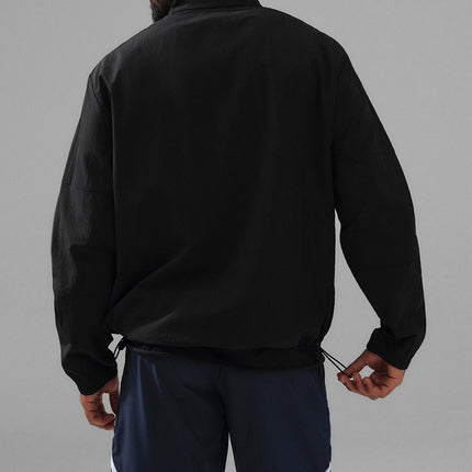 alo Men's Lightweight Takeaway Track Pullover - Black