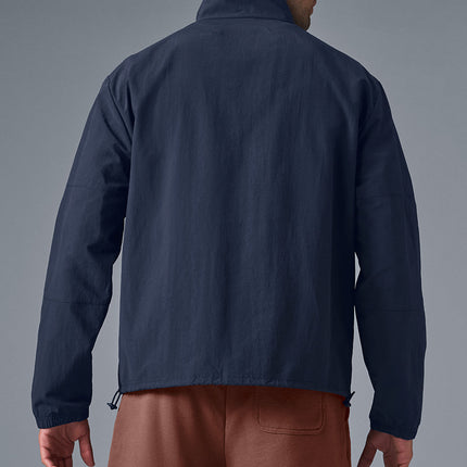 alo Men's Light Weight Takeaway Track Pullover - Navy