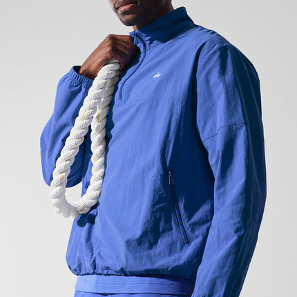 alo Men's Light Weight Takeaway Track Pullover - Marathon Blue