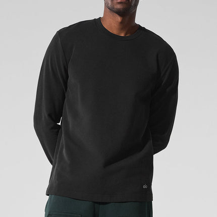 alo Men's Double Take Long Sleeve Crew - Black