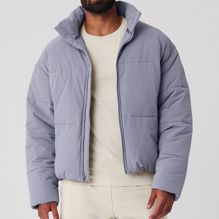 alo Men's Stretch Woven Street Puffer - Fog