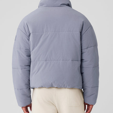 alo Men's Stretch Woven Street Puffer - Fog