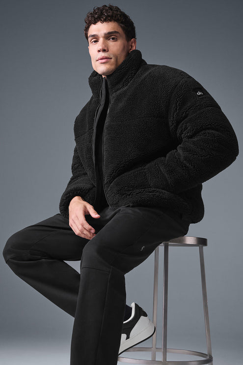 alo Men's Sherpa Stage Puffer - Black