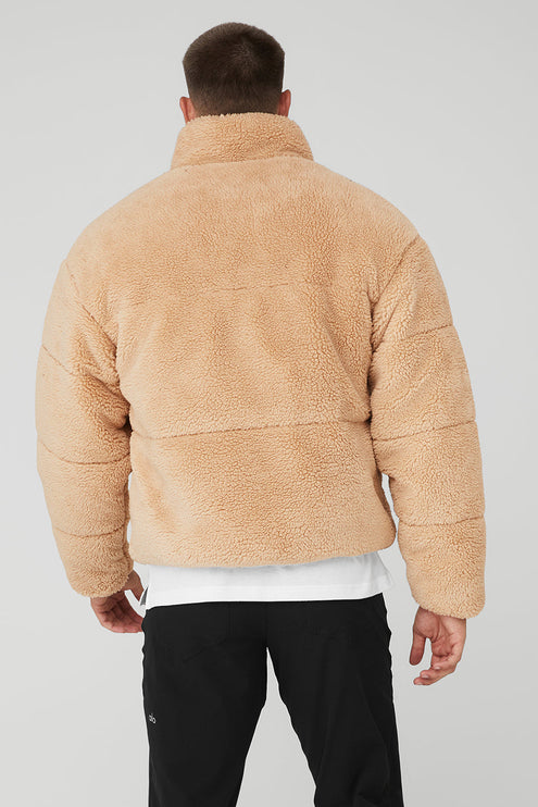 alo Men's Sherpa Stage Puffer - Camel