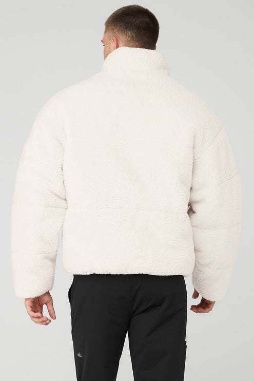 alo Men's Sherpa Stage Puffer - Ivory