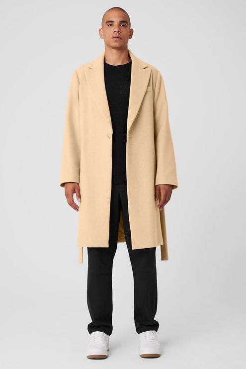 alo Men's Wool Gameday Overcoat - Camel