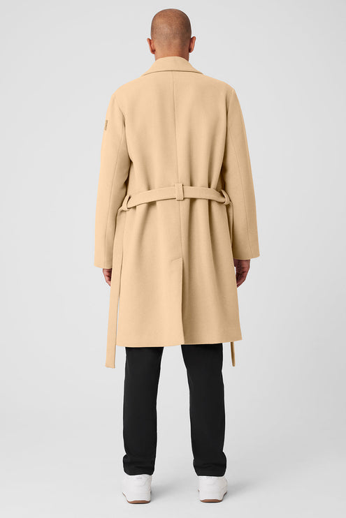 alo Men's Wool Gameday Overcoat - Camel