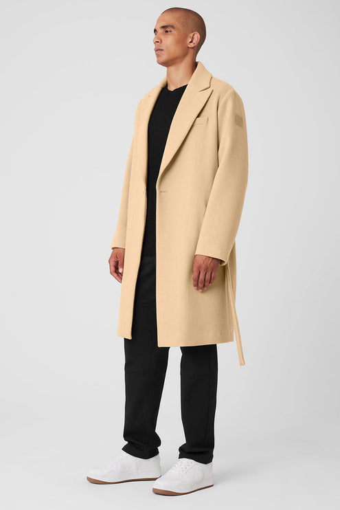 alo Men's Wool Gameday Overcoat - Camel