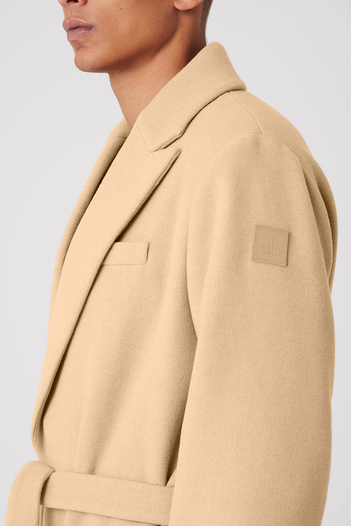 alo Men's Wool Gameday Overcoat - Camel