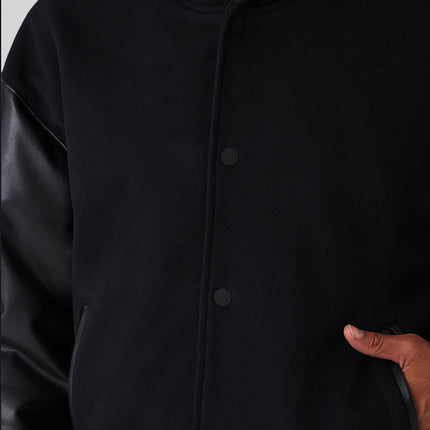 alo Men's Select Hooded Bomber Jacket - Black