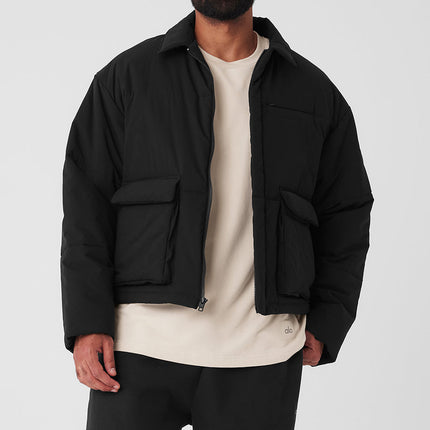 alo Men's Voyage Utility Cargo Jacket - Black