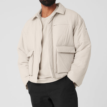 alo Men's Voyage Utility Cargo Jacket - Bone
