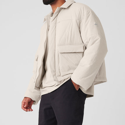 alo Men's Voyage Utility Cargo Jacket - Bone