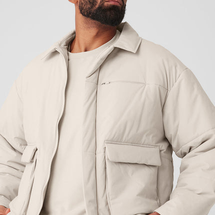 alo Men's Voyage Utility Cargo Jacket - Bone