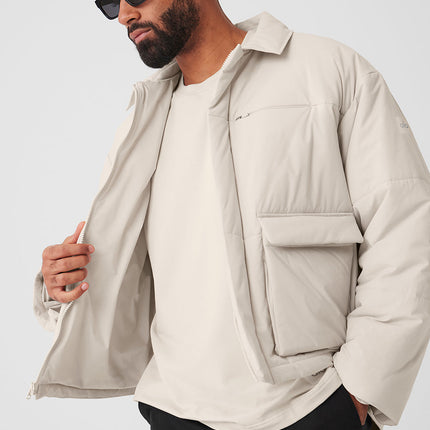 alo Men's Voyage Utility Cargo Jacket - Bone