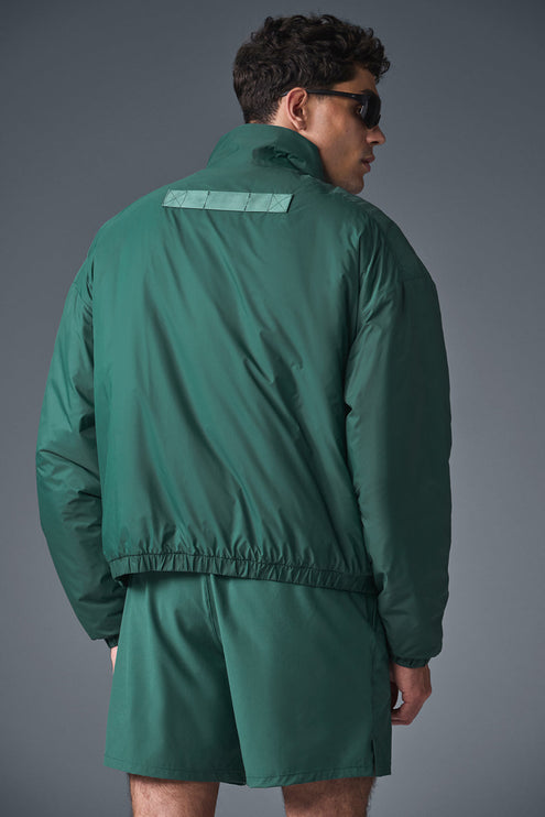 alo Men's Latitude Light Weight 1/2 Zip Pullover Jacket - Winter Ivy