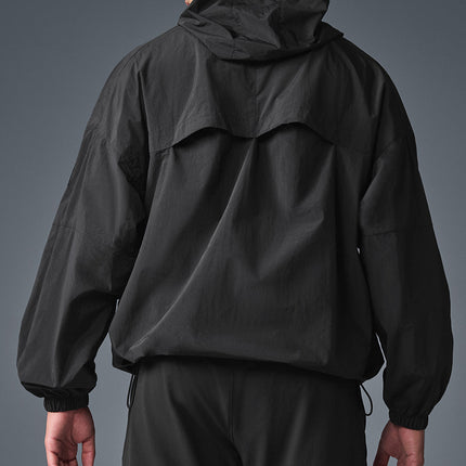 alo Men's Vantage Nylon Ripstop Track Jacket - Black