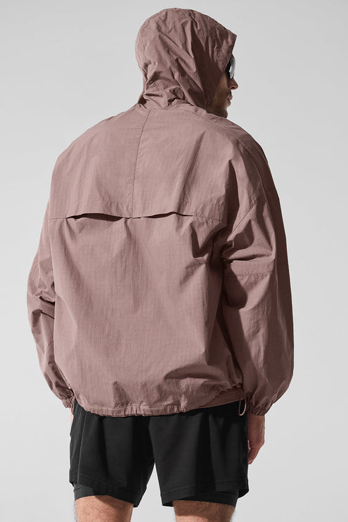 alo Men's Vantage Nylon Ripstop Track Jacket - Mushroom