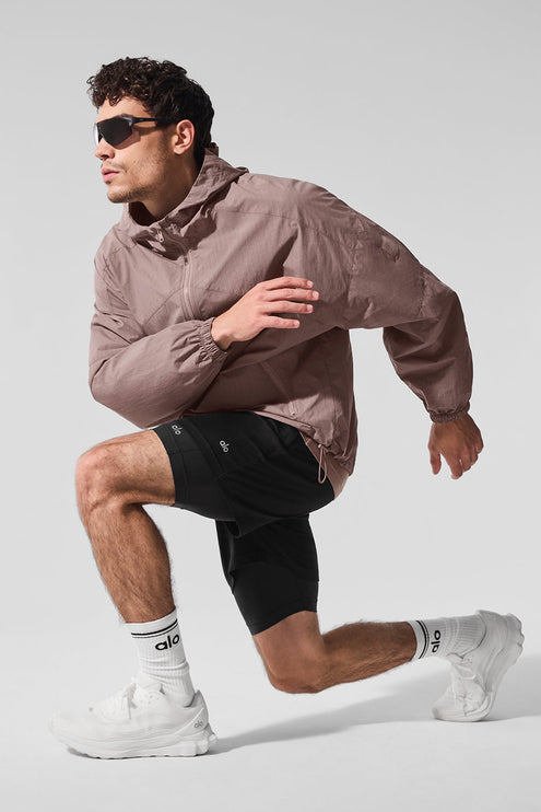alo Men's Vantage Nylon Ripstop Track Jacket - Mushroom