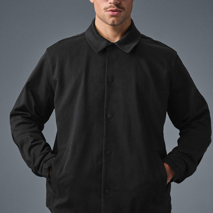 alo Men's Edition Sueded Jacket - Black