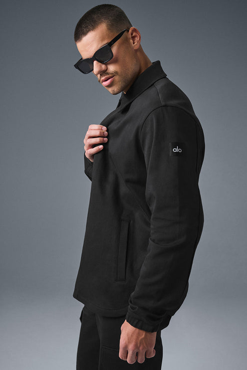 alo Men's Edition Sueded Jacket - Black