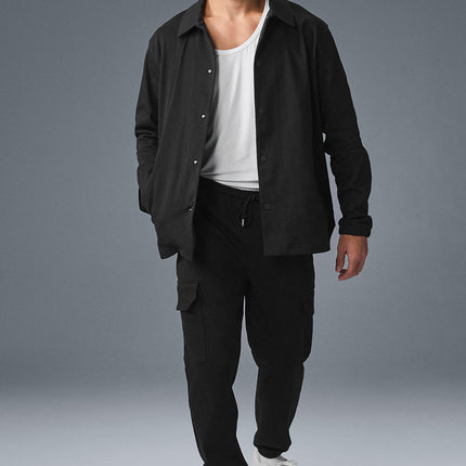 alo Men's Edition Sueded Jacket - Black