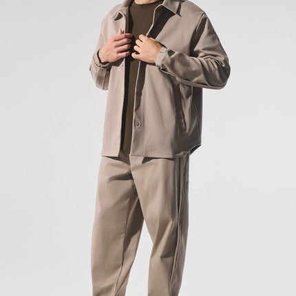alo Men's Edition Sueded Jacket - Gravel