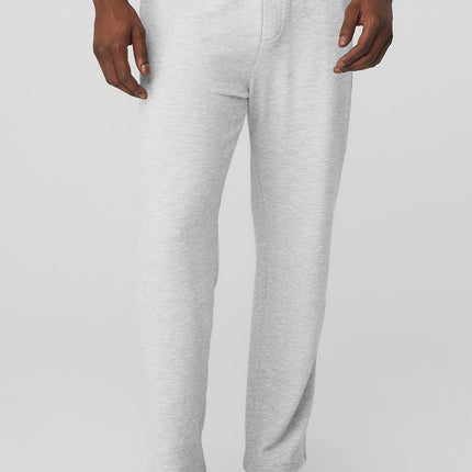alo Men's Micro Waffle Fast Break Sweatpant - Athletic Heather Grey