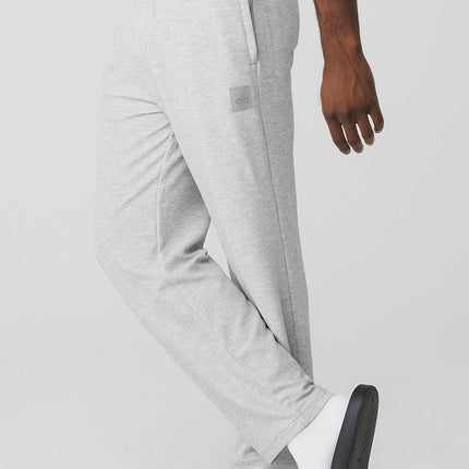 alo Men's Micro Waffle Fast Break Sweatpant - Athletic Heather Grey