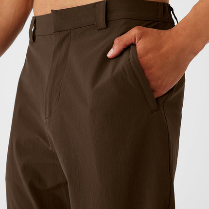 alo Men's Co-Op Cropped Tech Trouser - Espresso