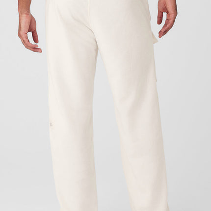 alo Men's Polar Fleece Ridge Cargo Pants - Ivory