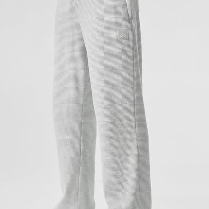 alo Men's Elevate Waffle Straight Leg Pant - Athletic Heather Grey
